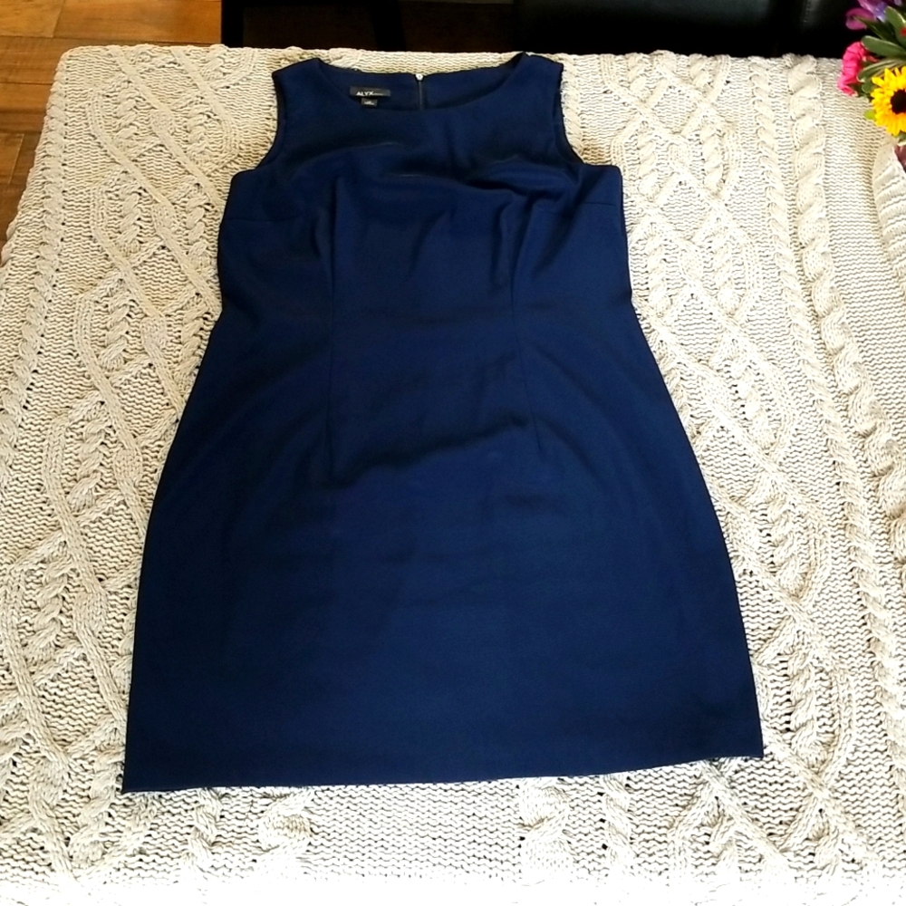 Classic navy sheath dress